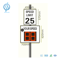 Passen Sie Solarradar-Geschwindigkeitszeichen für die Verkehrskontrolle an